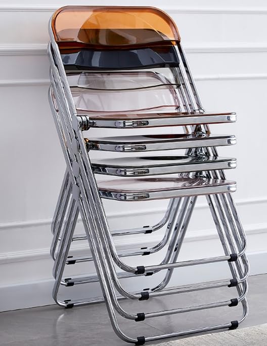 Amazon｜折りたたみ椅子、透明アクリル、プラスチッククリスタルチェア